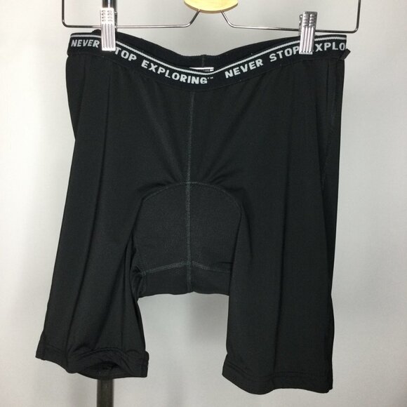 The North Face Biker Shorts Men's Medium Black Padded Liner Never Stop Exploring - Picture 2 of 7